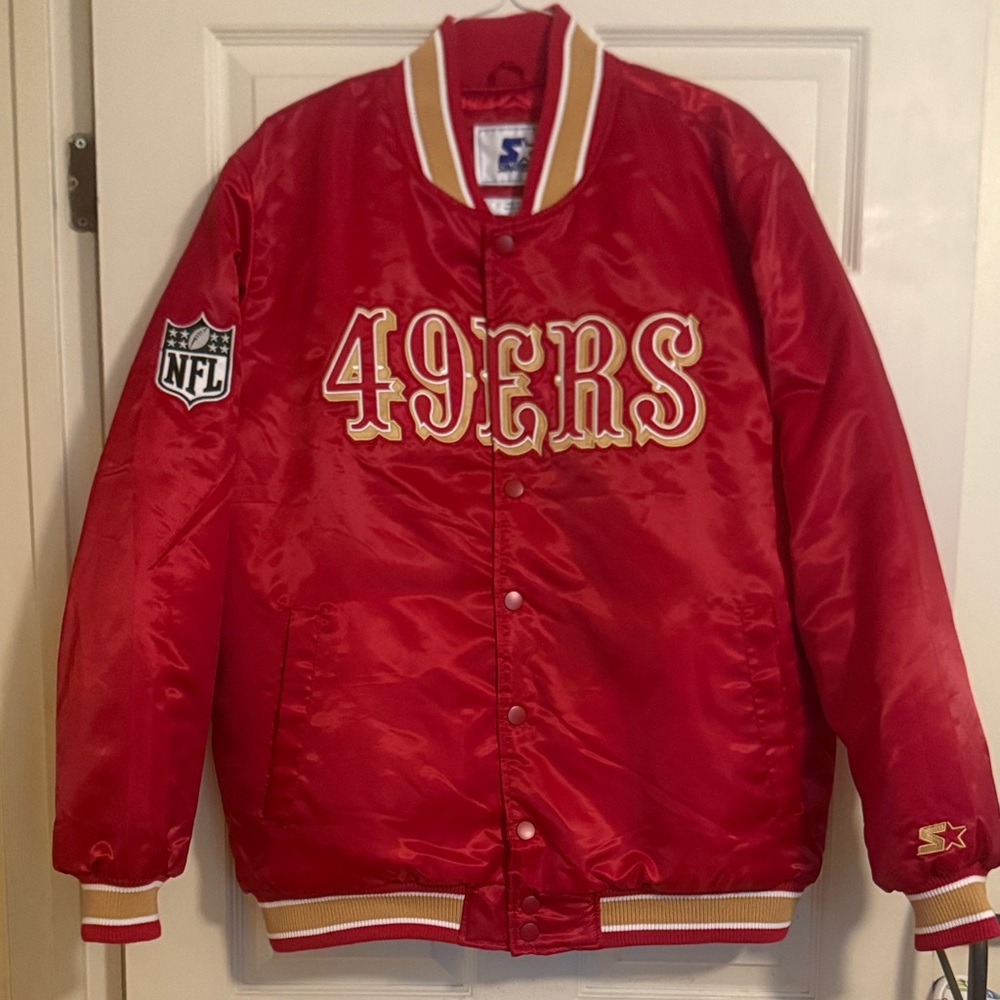 STARTER Red 49ers Satin Jacket